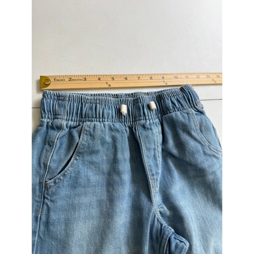 Gap Kids Easy Wide-Leg Pull-On Jeans Medium Wash Blue Denim Size M 130cm